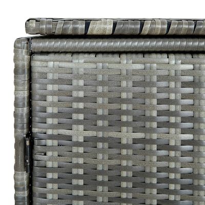 vidaXL antracit polyrattan dupla tároló gurulós kukához 148x77x111 cm