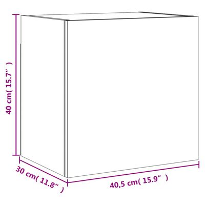 vidaXL barna tölgy színű szerelt fa fali TV-szekrény 40,5 x 30 x 40 cm