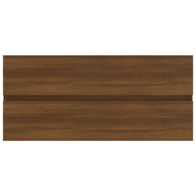 vidaXL barna tölgyszínű szerelt fa mosdószekrény 100 x 38,5 x 45 cm