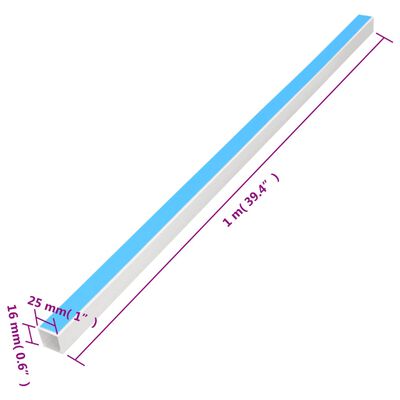 vidaXL öntapadós PVC kábelcsatorna 25 x 16 mm 10 m