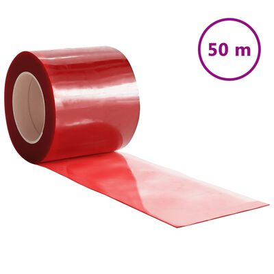 vidaXL piros PVC ajtófüggöny 200 mm x 2 mm 50 m