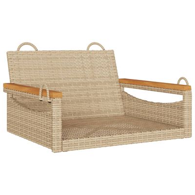 vidaXL bézs polyrattan hintapad 63 x 62 x 40 cm