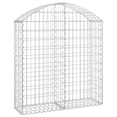 vidaXL íves horganyzott vas gabion kosár 100x30x100/120 cm