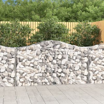 vidaXL 11 db íves horganyzott vas gabion kosár 200 x 50 x 100/120 cm