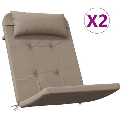 vidaXL 2 db tópszínű oxford-szövet Adirondack-székpárna