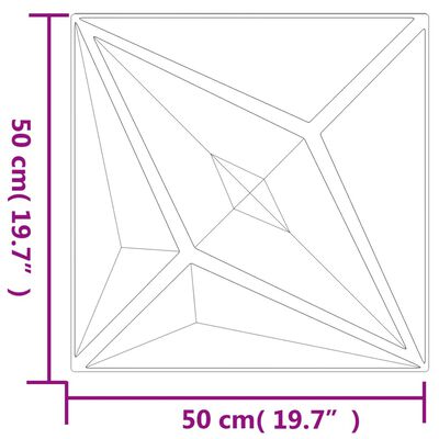 vidaXL 24 db fehér XPS csillagmintás fali panel 50 x 50 cm 6 m²