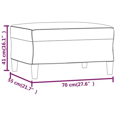 vidaXL fekete szövet lábzsámoly 70x55x41 cm