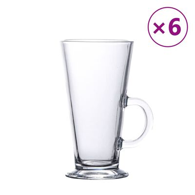 vidaXL 6 db latte pohár fogantyúval 250 ml