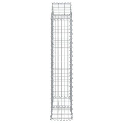 vidaXL íves horganyzott vas gabion kosár 100x30x140/160 cm