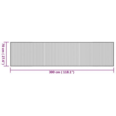 vidaXL négyszögletű természetes bambusz szőnyeg 70 x 300 cm