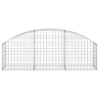 vidaXL íves horganyzott vas gabion kosár 150x30x40/60 cm