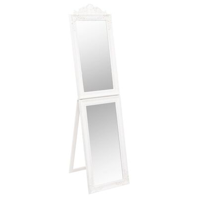 vidaXL fehér szabadon álló tükör 45x180 cm