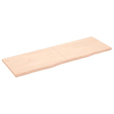 vidaXL kezeletlen tömör tölgyfa asztallap 180x60x(2-4) cm