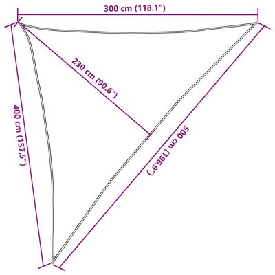 vidaXL sötétzöld HDPE napvitorla 160 g/m² 3 x 4 x 5 m