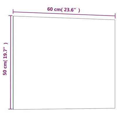 vidaXL fekete falra szerelhető edzett üveg mágnestábla 60 x 50 cm