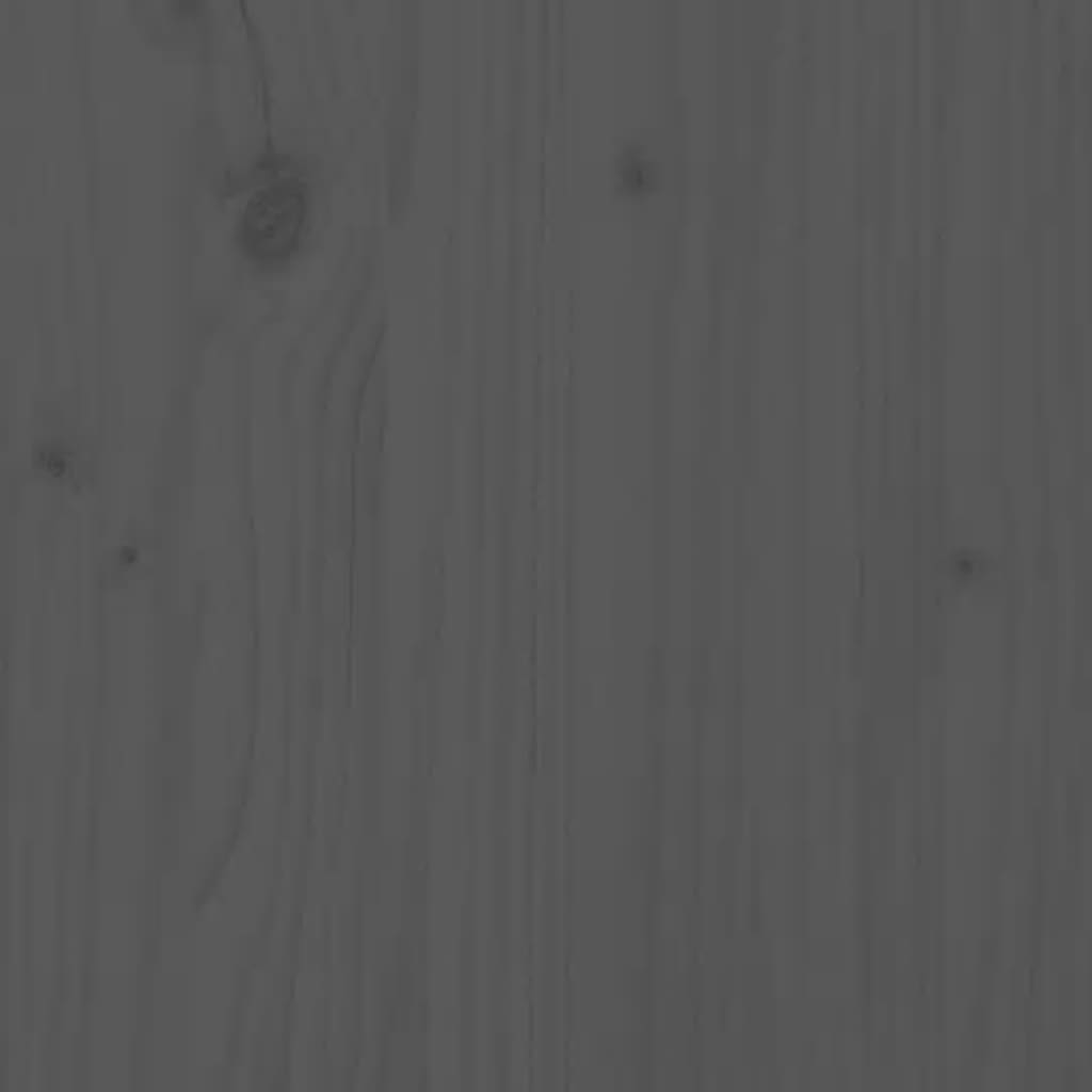 vidaXL szürke tömör fenyőfa szemeteskuka tároló 84x90x128,5 cm