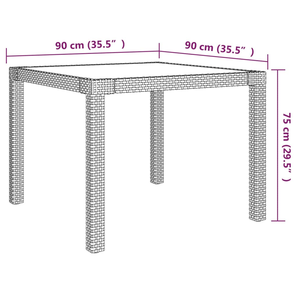 vidaXL 5 részes szürke polyrattan kültéri étkezőgarnitúra párnákkal