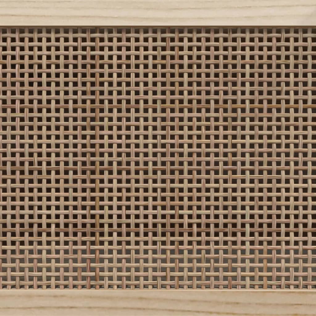 vidaXL barna fenyőfa és természetes rattan TV-szekrény 105x30x40 cm