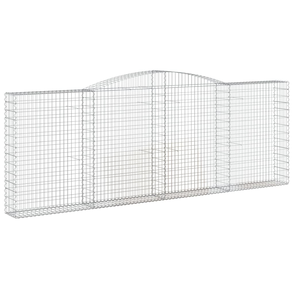 vidaXL 20 db íves horganyzott vas gabion kosár 400x30x140/160 cm