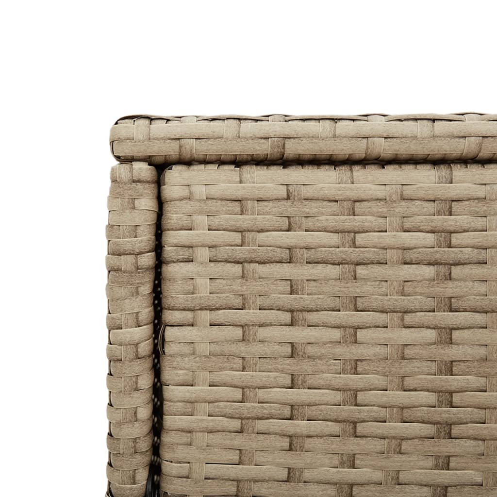 vidaXL bézs polyrattan kerti tárolószekrény 105 x 55 x 113 cm