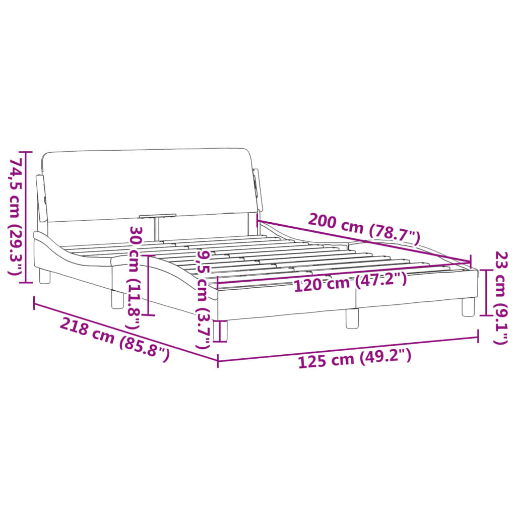 vidaXL sötétzöld bársony ágykeret fejtámlával 120 x 200 cm