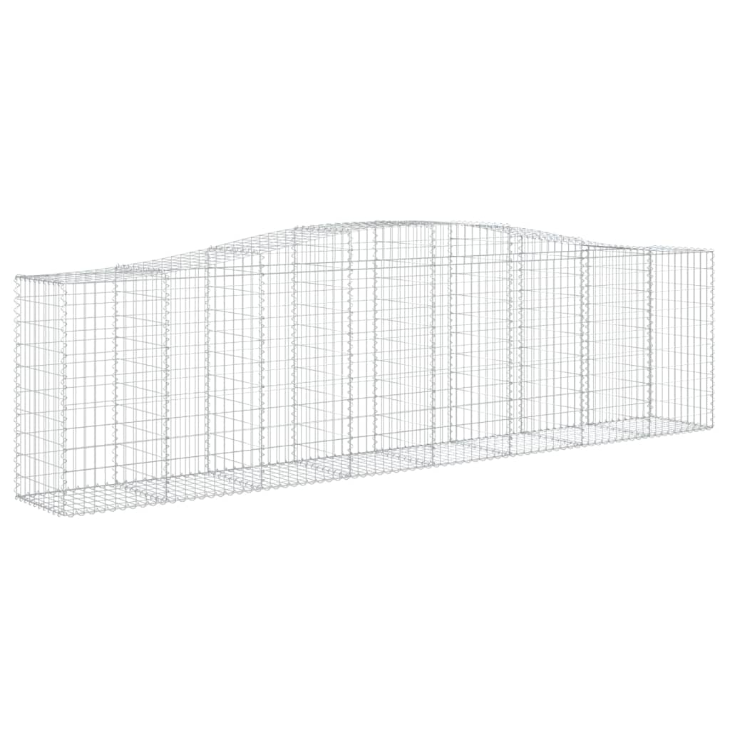 vidaXL 6 db íves horganyzott vas gabion kosár 400x50x100/120 cm