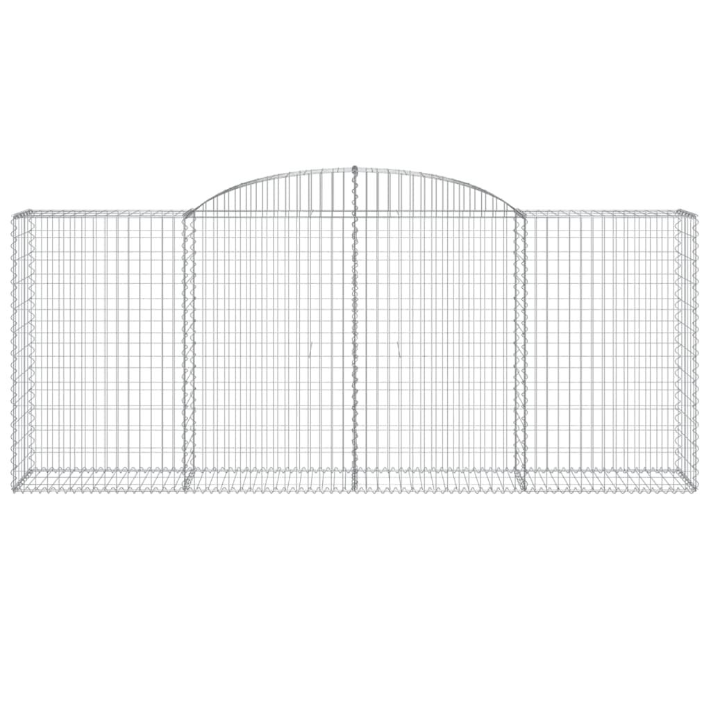 vidaXL 3 db íves horganyzott vas gabion kosár 300x50x120/140 cm