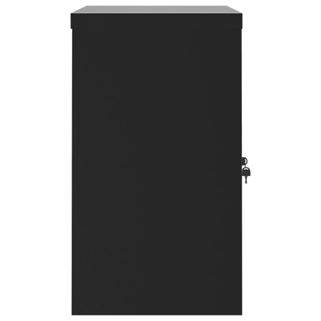 vidaXL fekete acél irattartó szekrény 90 x 40 x 70 cm