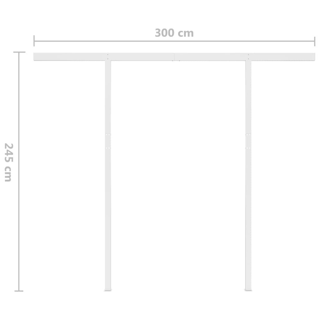 vidaXL kék-fehér automata szélérzékelős és LED-es napellenző 3,5x2,5 m