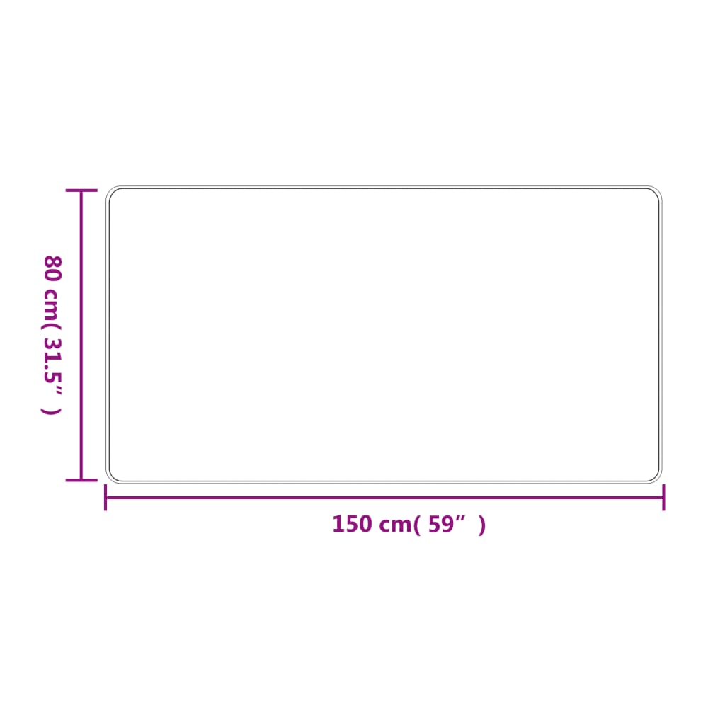 vidaXL antracitszürke szizálhatású futószőnyeg 80 x 150 cm