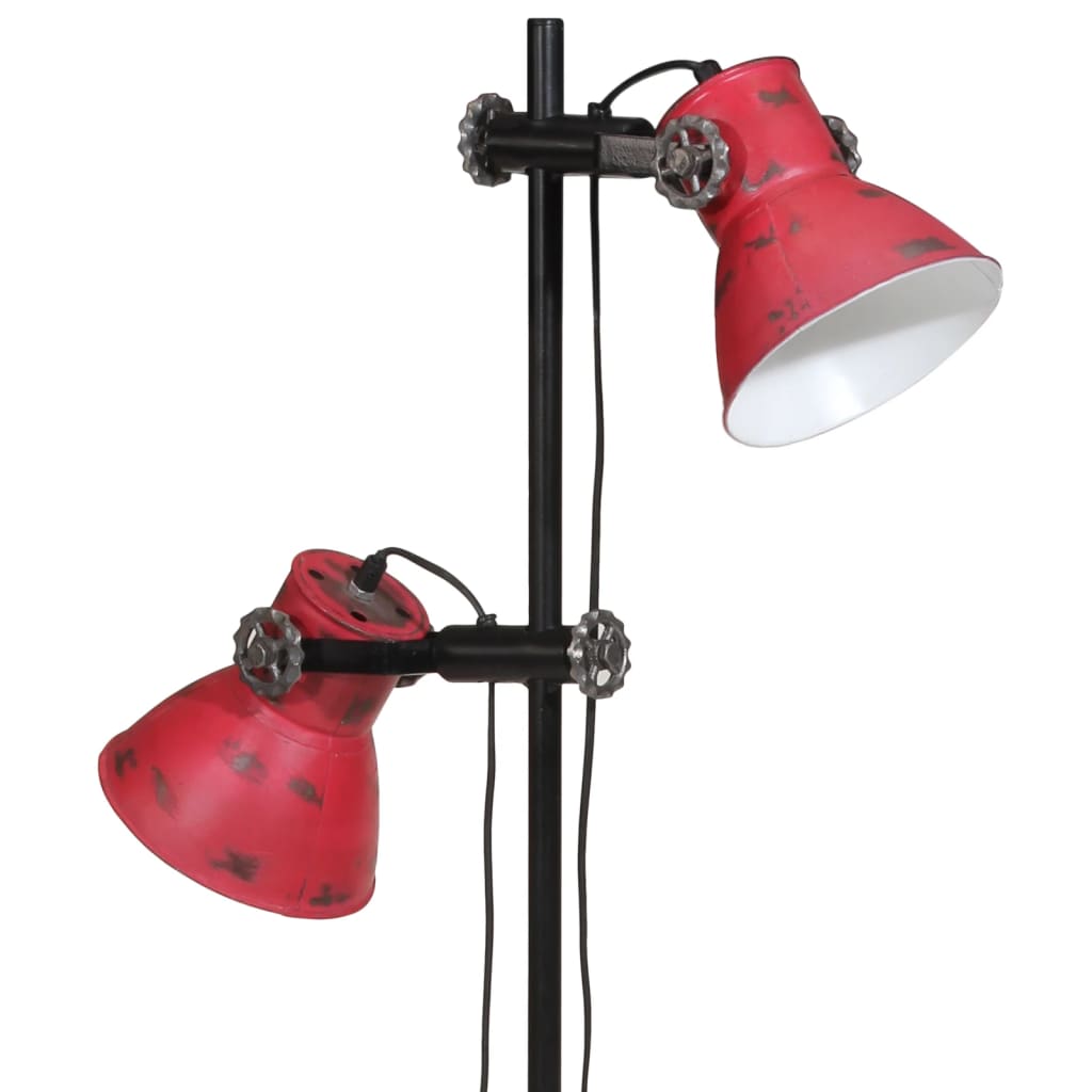 vidaXL kopott piros fali lámpa 25 W 25x25x90/160 cm E27