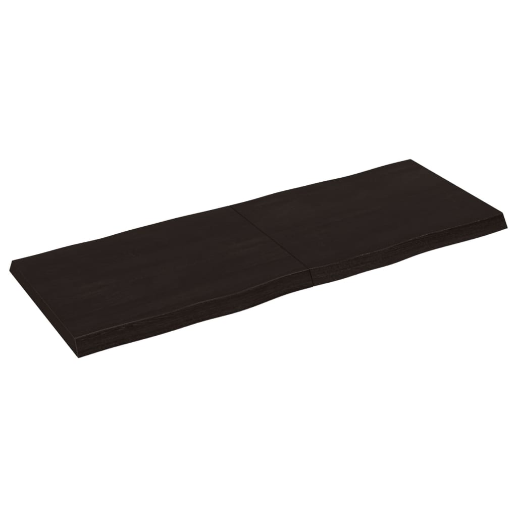 vidaXL sötétbarna kezelt tömör asztallap 160x60x(2-6) cm