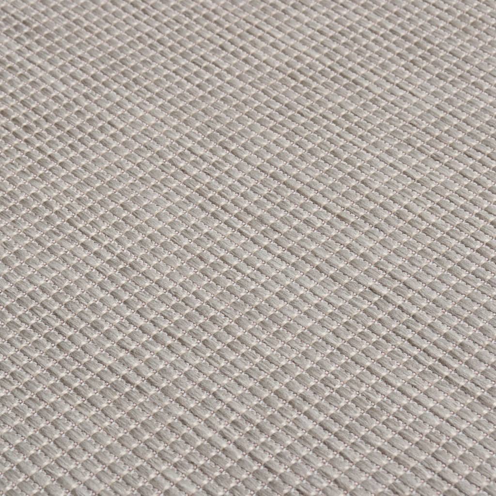 vidaXL tópszínű lapos szövésű kültéri szőnyeg 140 x 200 cm