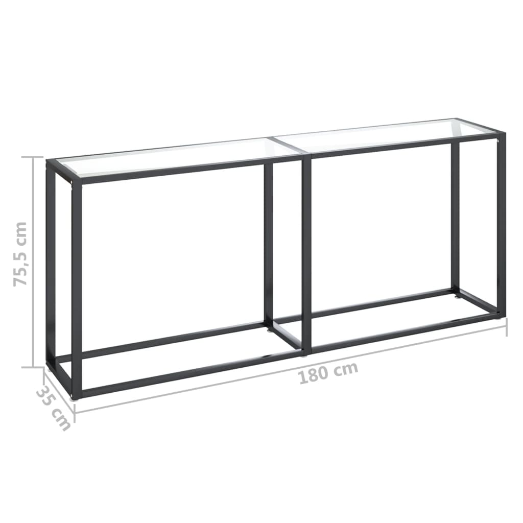 vidaXL átlátszó edzett üveg tálalóasztal 180 x 35 x 75,5 cm
