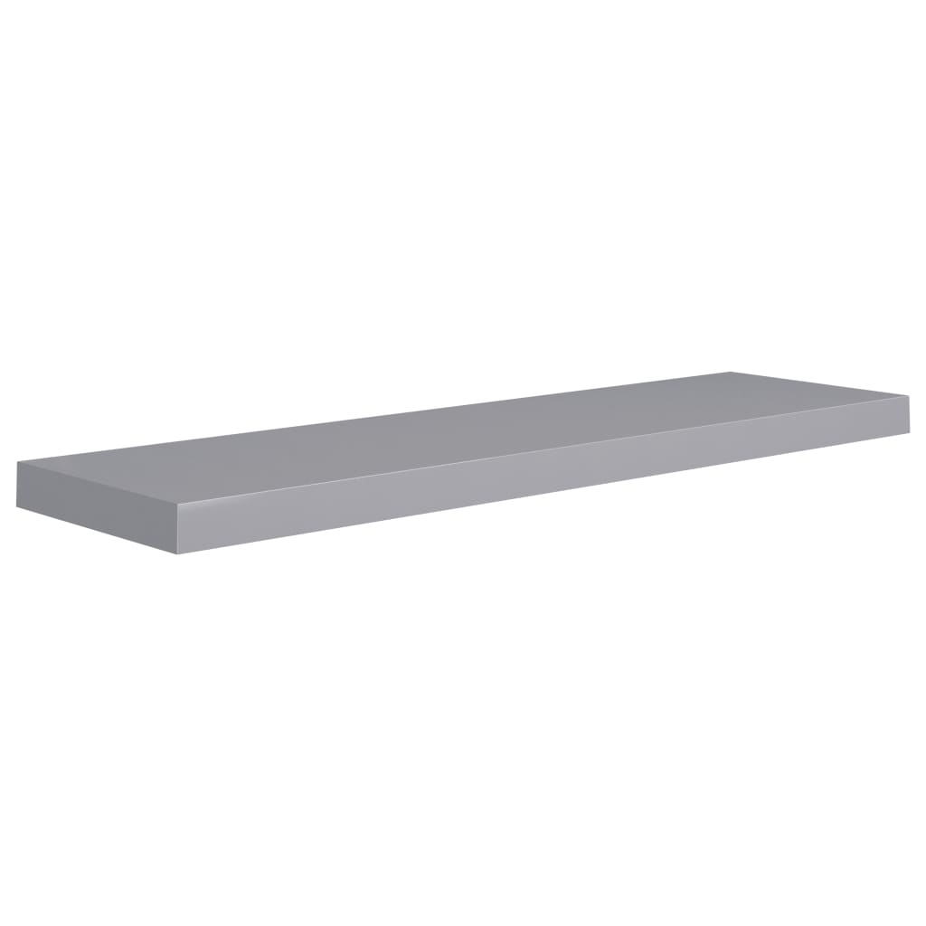 vidaXL 2 db szürke MDF lebegő fali polc 90 x 23,5 x 3,8 cm