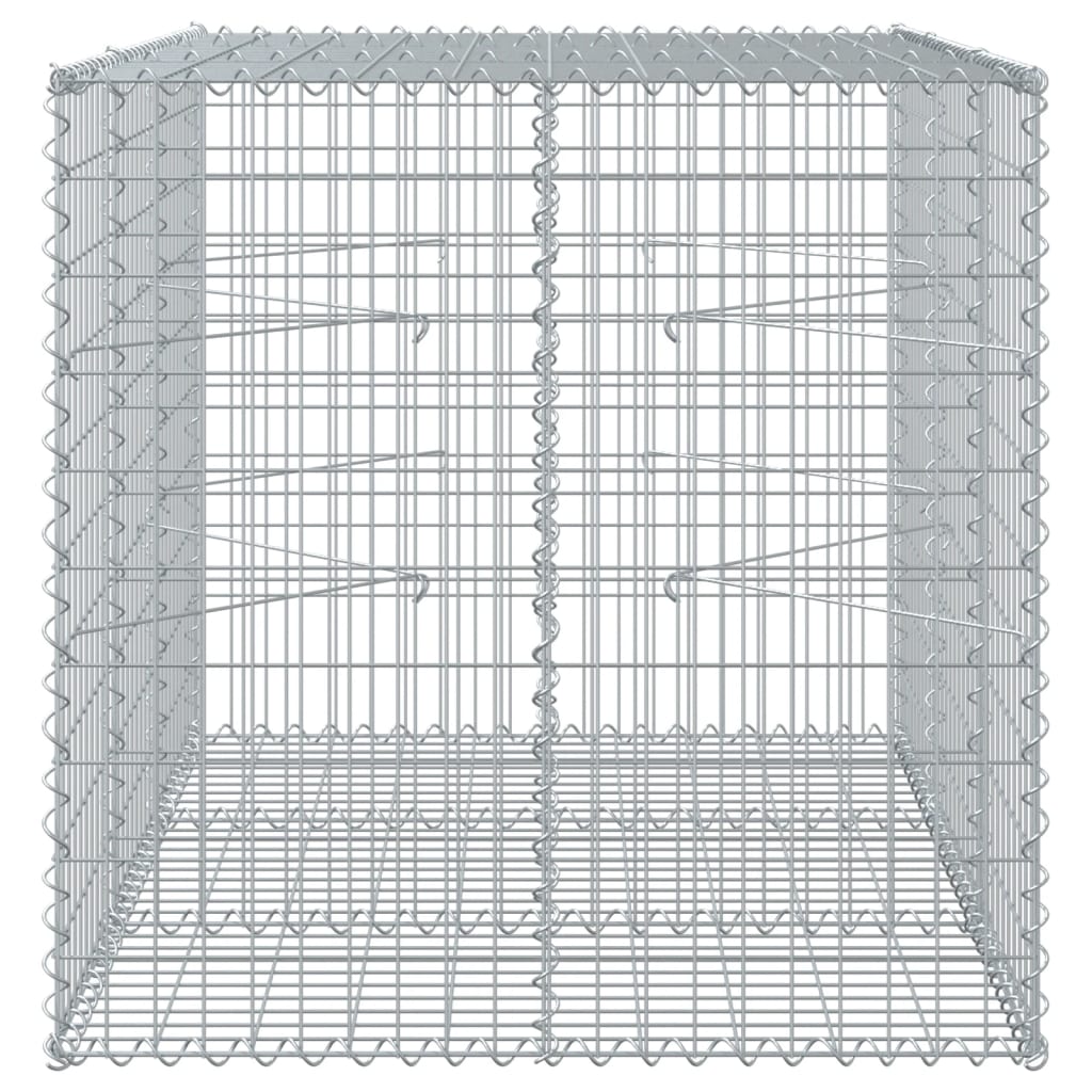 vidaXL horganyzott vas gabion kosár fedéllel 150 x 100 x 100 cm