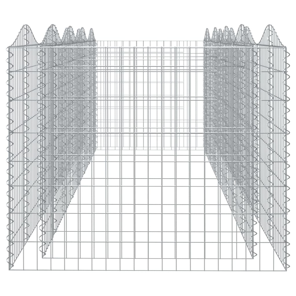 vidaXL íves horganyzott vas gabion magaságyás 400 x 100 x 100 cm