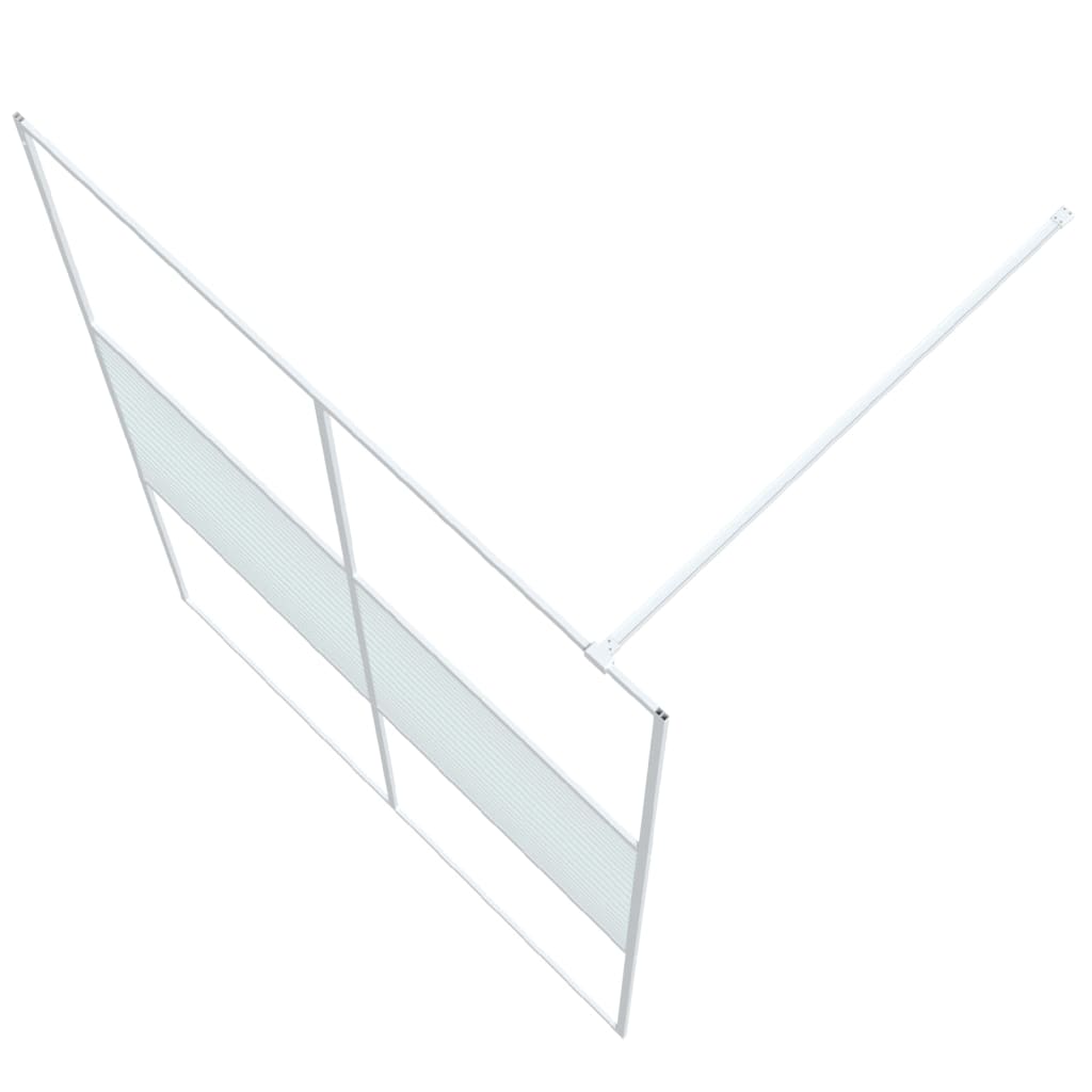 vidaXL fehér átlátszó ESG üveg zuhanyfal 140 x 195 cm