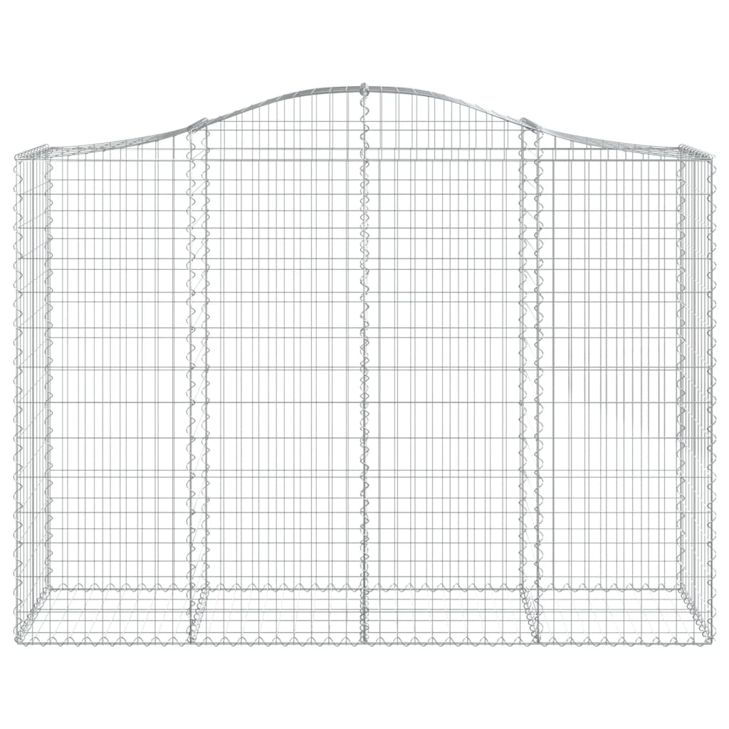 vidaXL íves horganyzott vas gabion kosár 200x50x140/160 cm