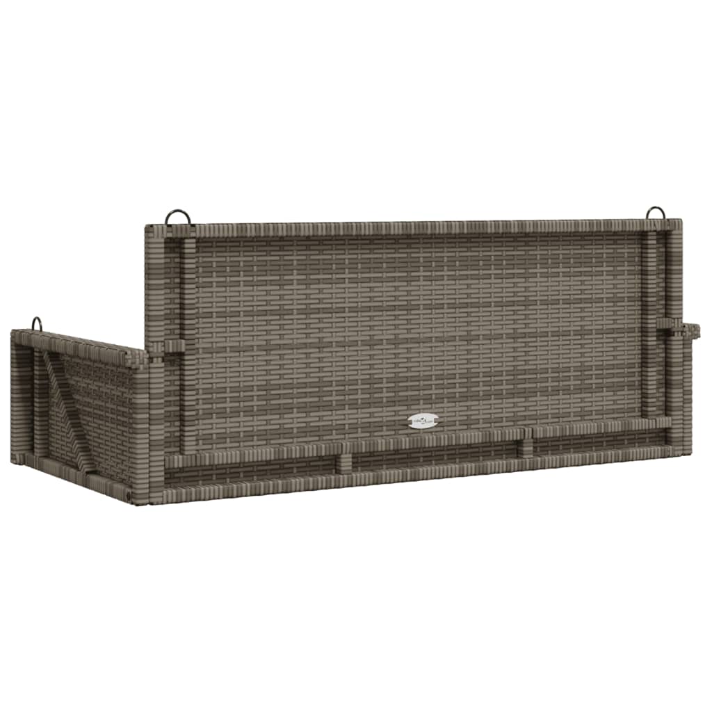 vidaXL szürke polyrattan hintapad 119x56x48 cm