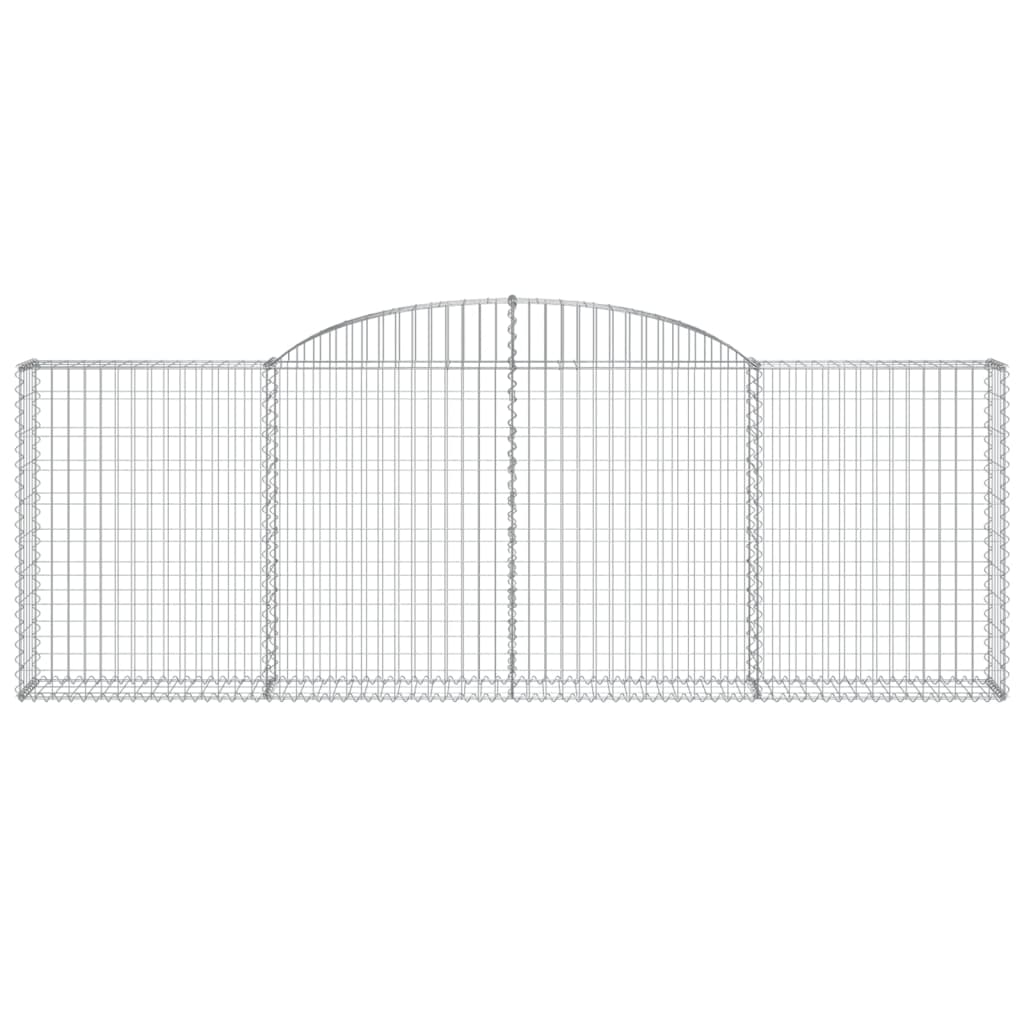 vidaXL 6 db íves horganyzott vas gabion kosár 300 x 30 x 100/120 cm