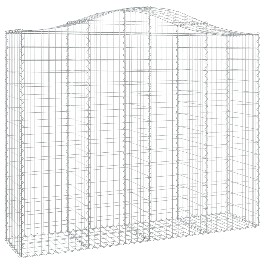 vidaXL 12 db íves horganyzott vas gabion kosár 200x50x160/180 cm