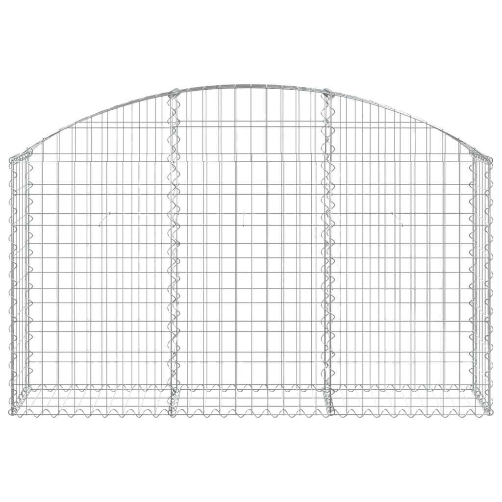 vidaXL íves horganyzott vas gabion kosár 150x30x80/100 cm