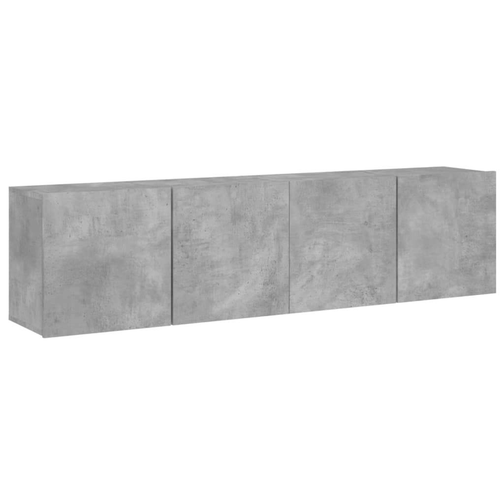 vidaXL 2 db betonszürke falra szerelhető TV-szekrény 80 x 30 x 41 cm