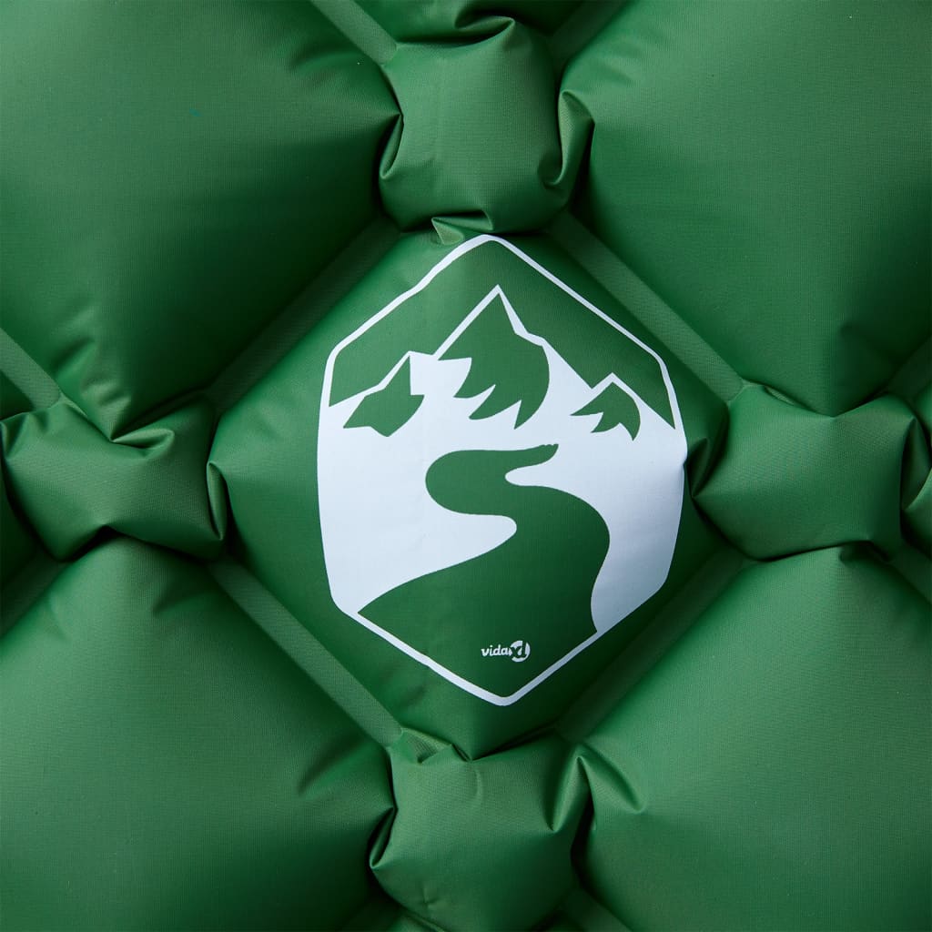 vidaXL 1 személyes zöld felfújható kempingmatrac 190 x 58 x 6 cm