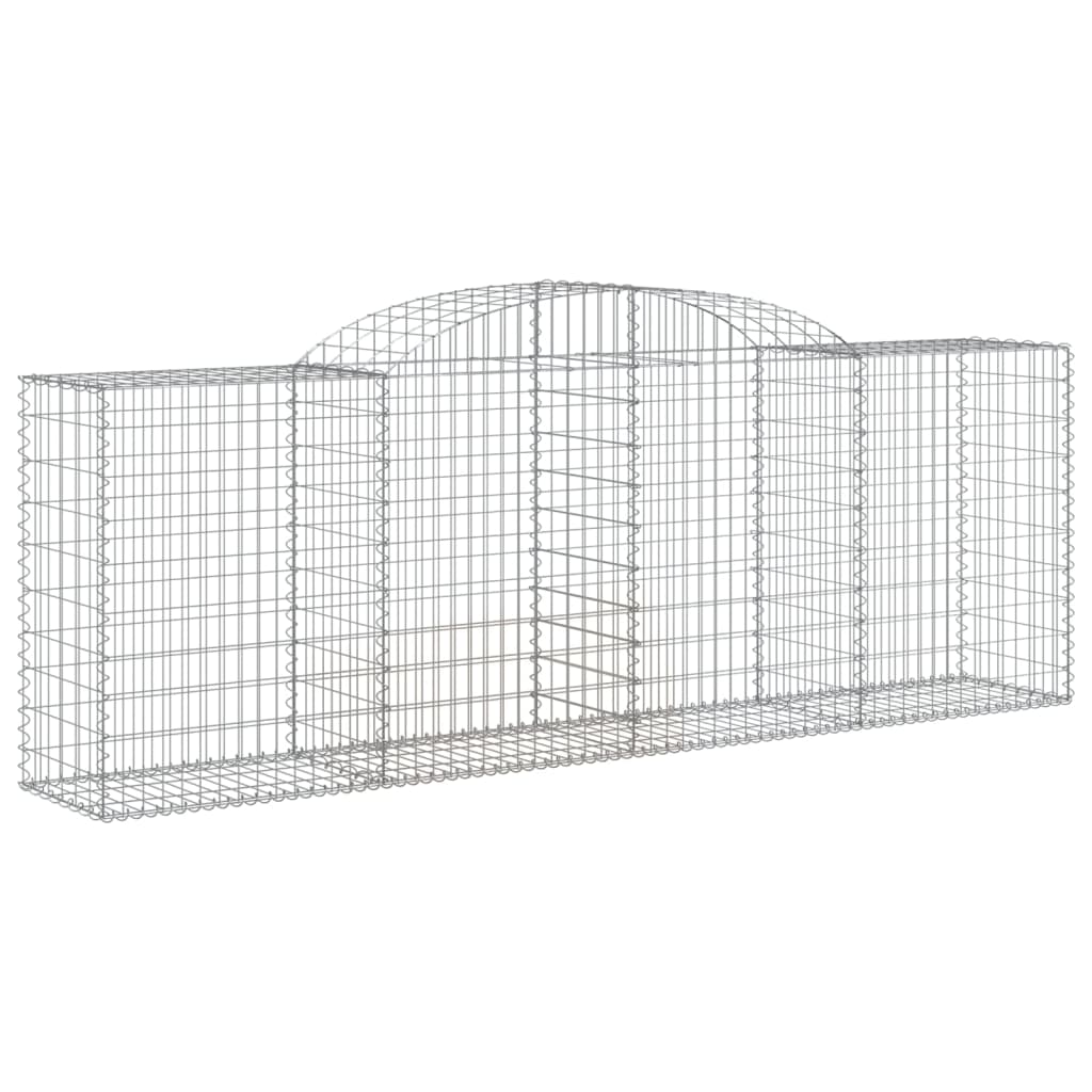 vidaXL 9 db íves horganyzott vas gabion kosár 300 x 50 x 100/120 cm