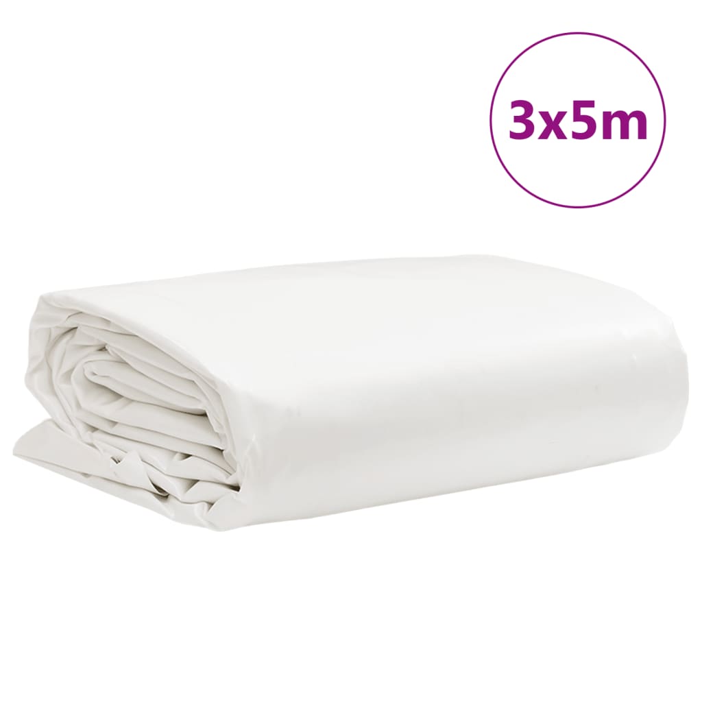 vidaXL fehér ponyva 3 x 5 m 650 g/m²