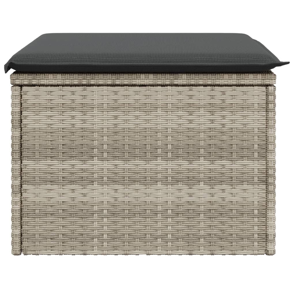 vidaXL világosszürke polyrattan kerti szék párnával 55 x 55 x 37 cm