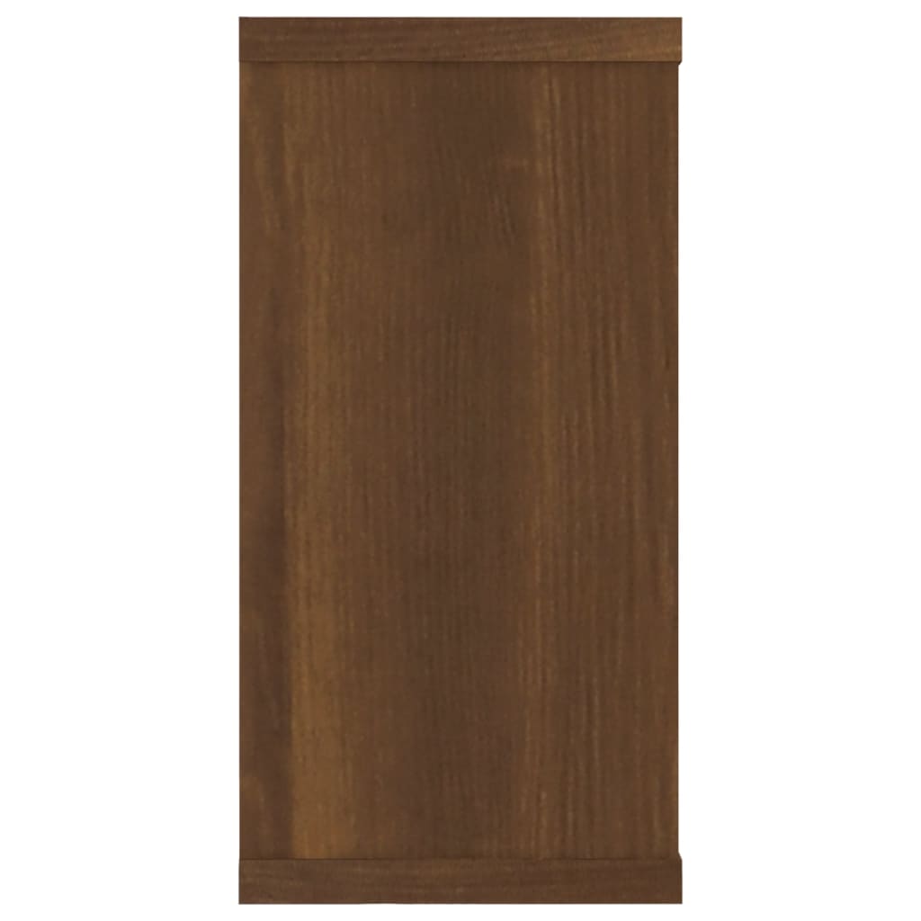 vidaXL 2 db barna tölgyszínű szerelt fa fali kockapolc 100x15x30 cm