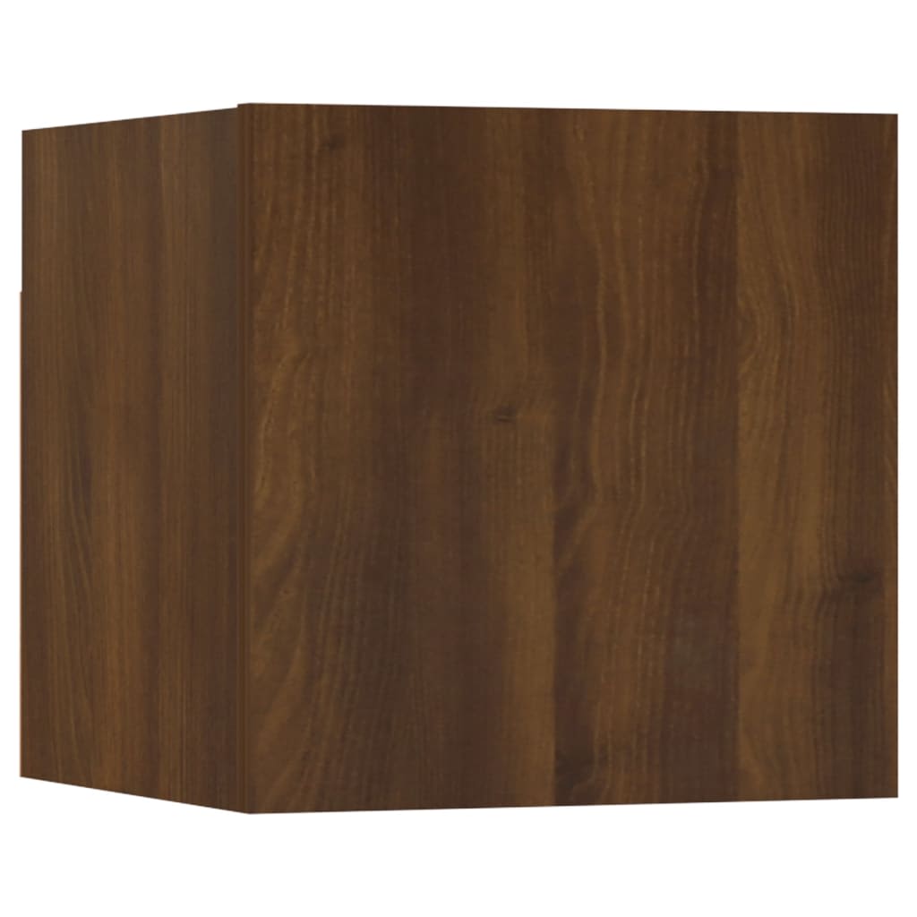 vidaXL 6 részes barna tölgy színű szerelt fa TV-szekrényszett